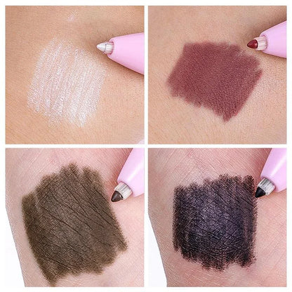 Ensemble de 4 couleurs de crayon à lèvres, d’eye-liner et de crayon à sourcils multifonctions 4-en-1