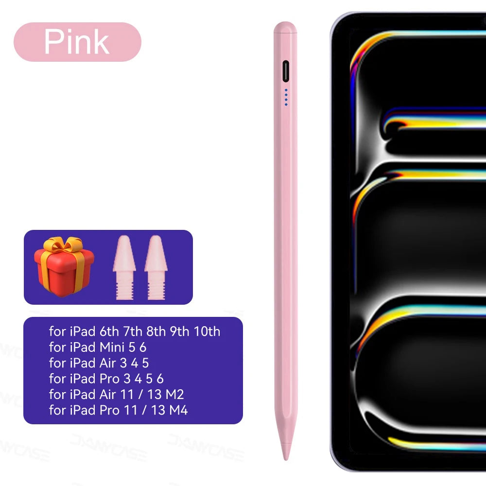 Pour iPad Pencil 10e génération Air 6 M2 Pro M4 Stylus avec inclinaison de la paume, pour iPad Pro 11 12.9 Air 4/5 7/8/9 mini 56 7 Tablette