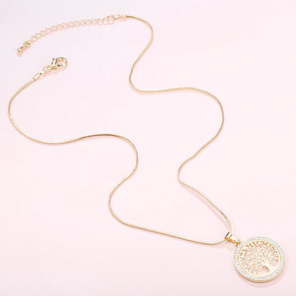 Collier Arbre de Vie Élégant – Pendentif en Strass pour Femme