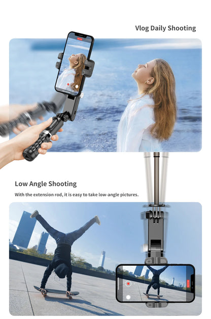 Selfie Stick Téléphone Cardan Stabilisateur Pour iPhone Android Action Caméra Trépied Téléphone Portable Cellule Mobile Smartphone Poignée Poignée Vidéo