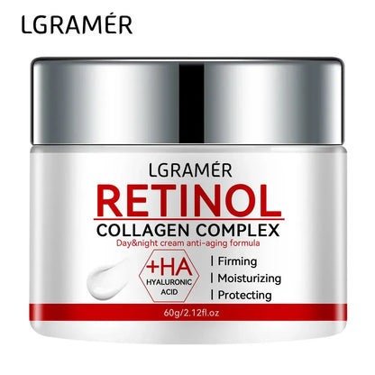 Crème raffermissante au rétinol et Collagène Rides lisses Crème pour le visage, hydratante et Éclaircissante