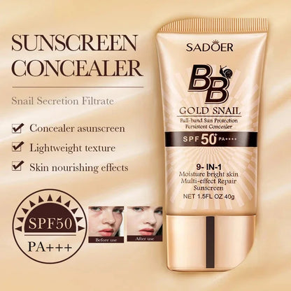 Fond de teint liquide BB crème mat anti-sébum, waterproof, longue tenue.