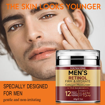 Crème Visage Raffermissante pour Hommes – Rétinol, Collagène & Éclat