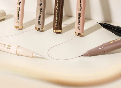 Eyeliner liquide ultra-fin Imperméable Paillettes Matte Black Shiny Eyeliner Lying Silkworm Pen Eye Beauty Party Makeup Tools