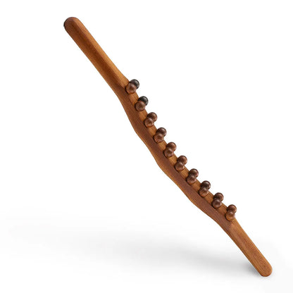 Gua Sha Massage Stick Back Dragage Méridiens Grattage Acupression 8/20 Perles Muscle carbonisé Rouleau de massage corporel relaxant