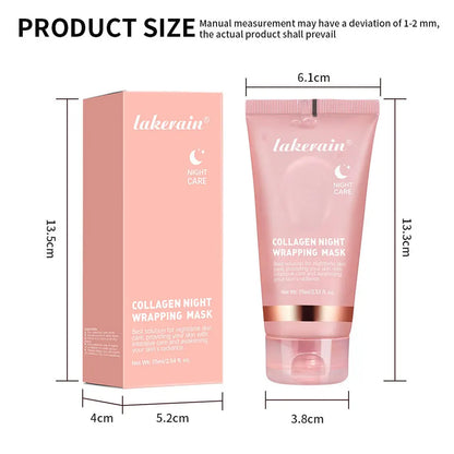 Crème de collagène Masque facial de nuit au collagène hydrolysé.
