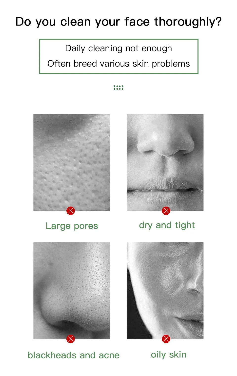40g Face Clean Mask Green Tea/Rose Extract Cleansing Stick Deep Moisturizing Shrink Pores Blackhead Film Smear Oil Control Mask