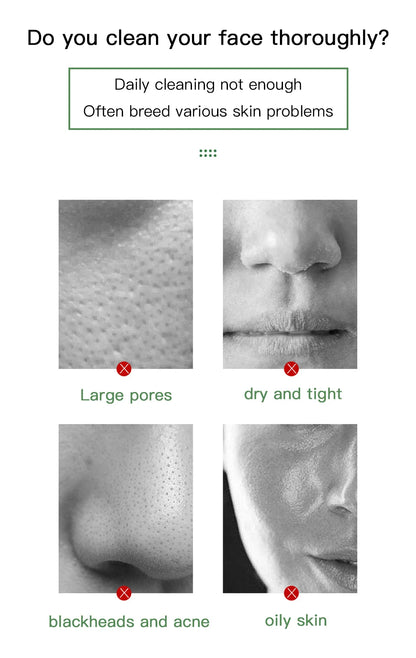40g Face Clean Mask Green Tea/Rose Extract Cleansing Stick Deep Moisturizing Shrink Pores Blackhead Film Smear Oil Control Mask