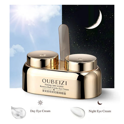 40g Crème de jour pour les yeux Crème pour les yeux de nuit Double soin de la peau Réduire les cernes Resserre le contour des yeux Anti-rides Gonflures des yeux Soins des yeux