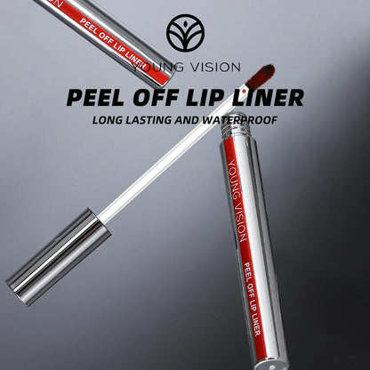 YOUNG VISION Tear-Off Lip Liner Peel-Off Lip Liner Matte Smudge-Free Hook & Loop Lip Pencil Crayon de maquillage 3 couleurs