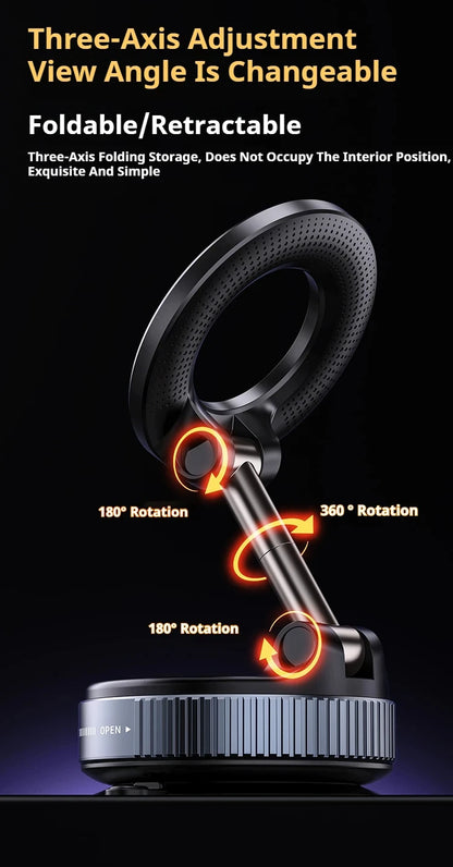 Pour le support de téléphone de voiture Magsafe 360 support. d'adsorption sous vide intelligent Support de pare-brise, magnétique stable
