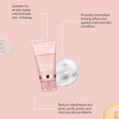 Duo de Masques Visage – Collagène Peel-Off & Nuit Curcuma Kojique, Anti-Âge.