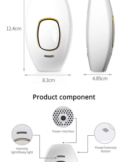 NOUVEAU Body Bikini IPL 500 000 Flash Épilateur Pulses Permanent, Indolore Pour Femmes.
