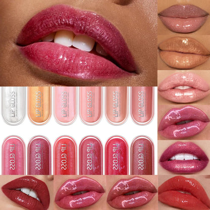 USHAS – Gloss à Lèvres Pailleté 12 Couleurs-Effet Diamant & Longue Tenue