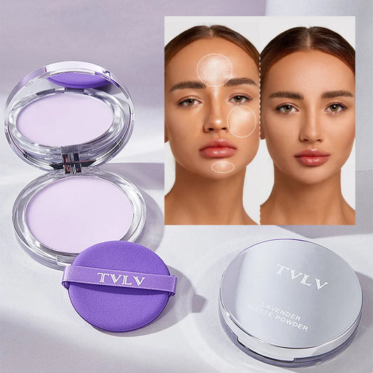 Poudre crème violette imperméable, bâton naturel pour le visage, poudre cosmétique