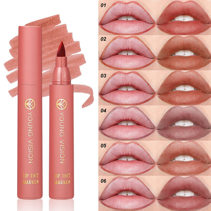 Stylo à Lèvres Précis – 6 Couleurs Intenses | Mat & Longue Tenue