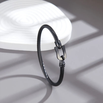 Bracelet Fer à Cheval en Acier Inoxydable 316L – Simple & Charmant, Unisexe