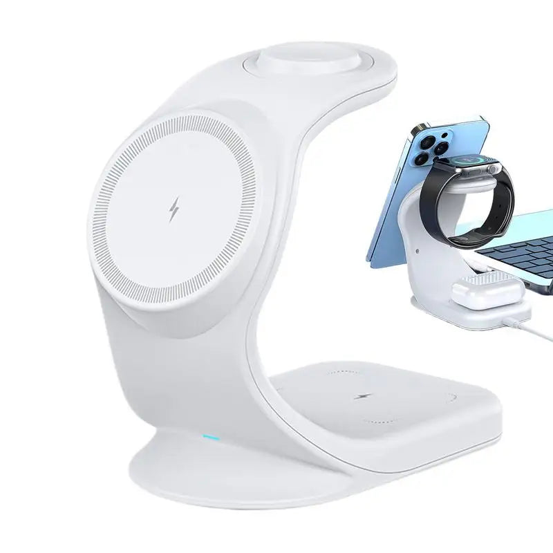 Chargeur sans fil 3 en 1 pour téléphone Support de chargeur magnétique rapide 15w Support de chargeur magnétique rapide Station de charge de chargeur de montre