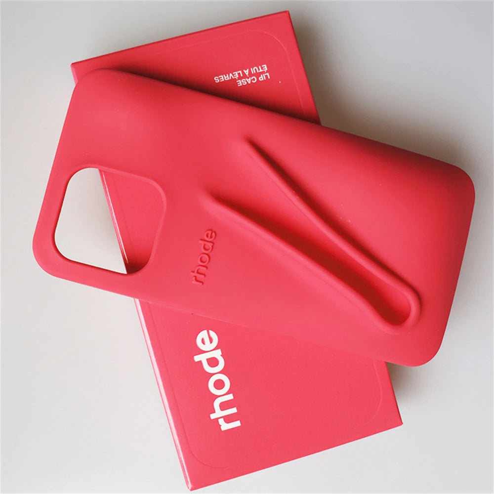 Étui de téléphone Rhode pour iPhone 16, 15, 14 Pro Max Plus, rouge à lèvres en silicone, motif toast expresso