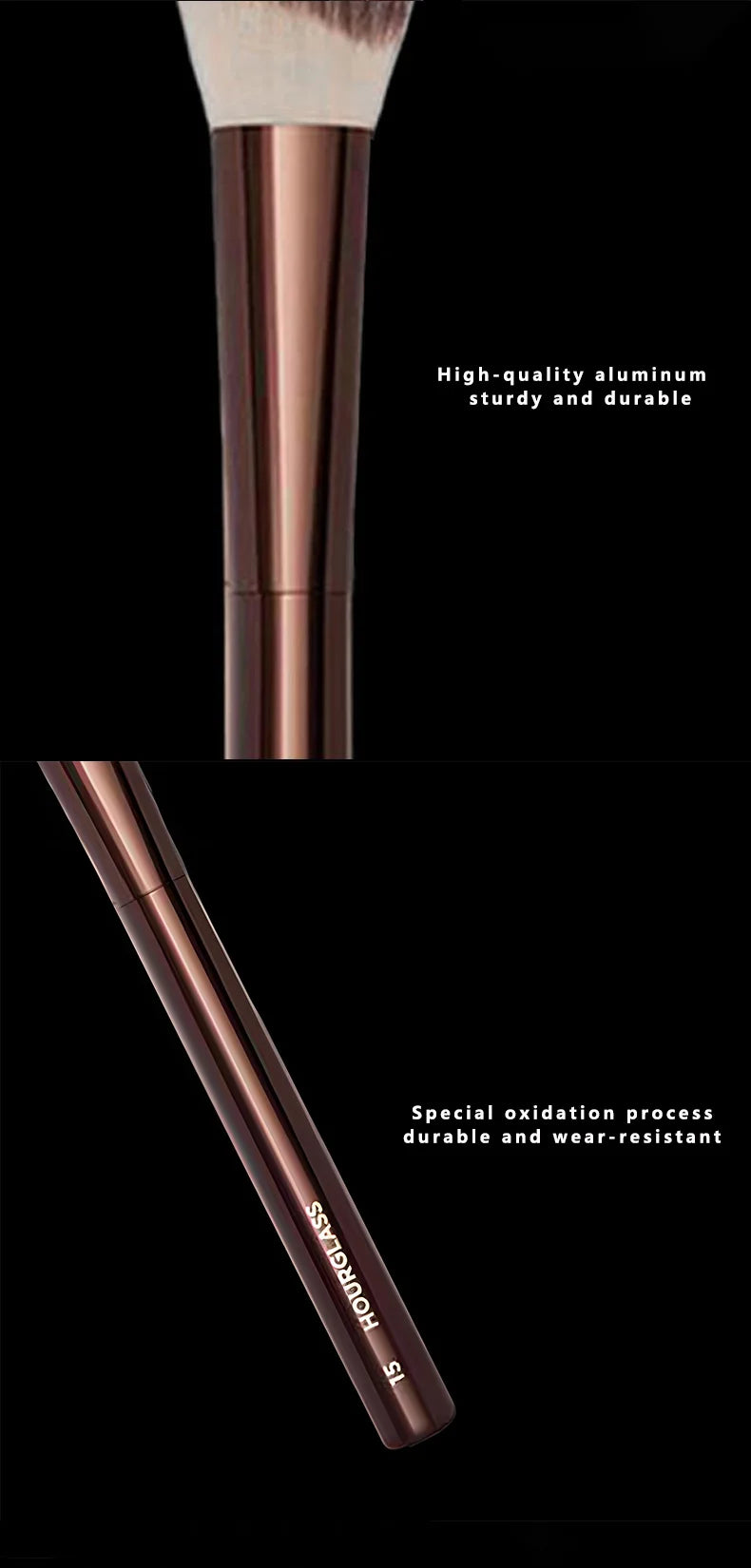 HOURGLASS No. 15 Pinceau blush liquide, pinceau contour incline.