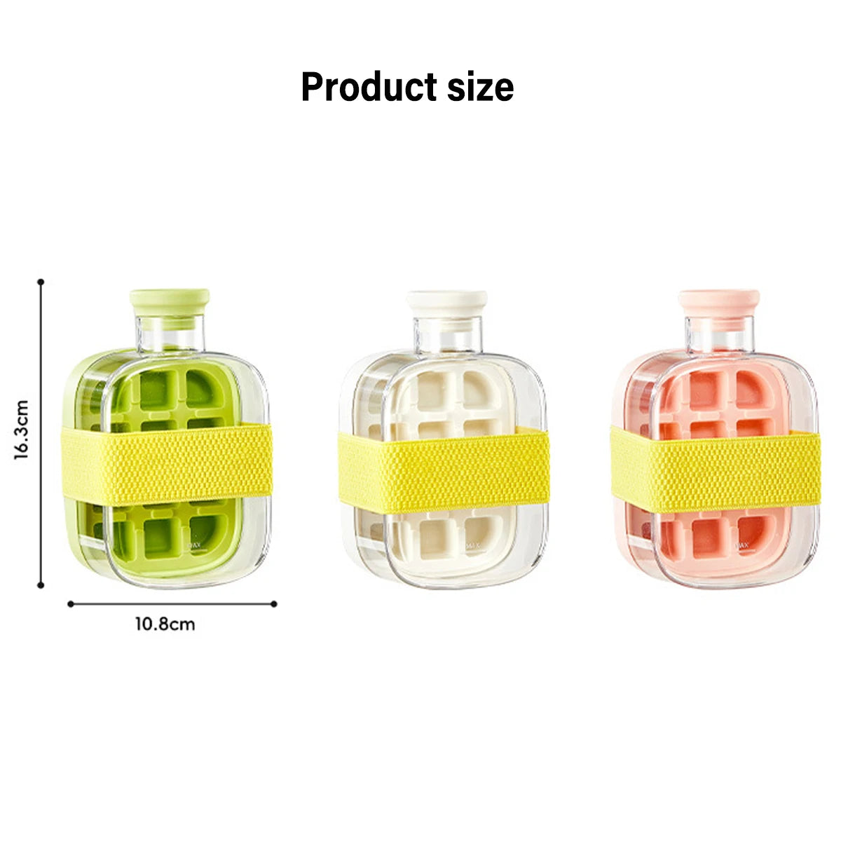 Moule à glaçons en silicone avec couvercles de grande capacité de qualité, réutilisable sans BPA.