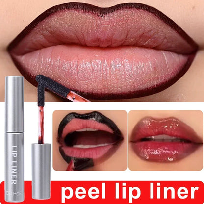Crayon à lèvres imperméable Peel Off Tattoo Lipgloss Imperméable Longue durée Teinte pour les lèvres mates Contour brun Tear-off Lèvres Tache Cosmétique