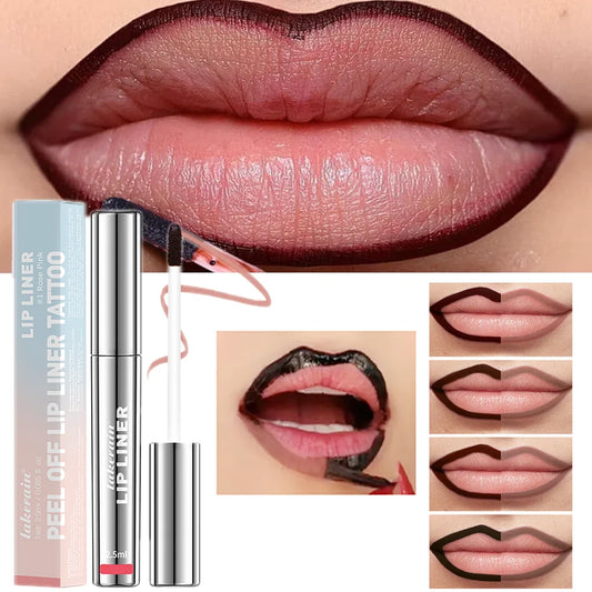 Crayon à lèvres imperméable Peel Off Tattoo Lipgloss Imperméable Longue durée Teinte pour les lèvres mates Contour brun Tear-off Lèvres Tache Cosmétique