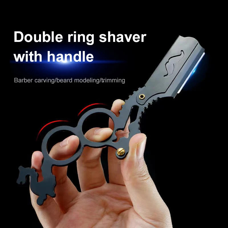 Rasoir Manuel pour Hommes – Rasoir de Sécurité en Acier Inoxydable  Rasage précis, durable et élégant – Livré avec 10 lames de rechange