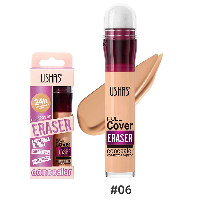 USHAS 12 couleurs tête d'éponge rotative fond de teint liquide anti-correcteur longue durée liquide n'enlève pas le maquillage correcteur imperméable