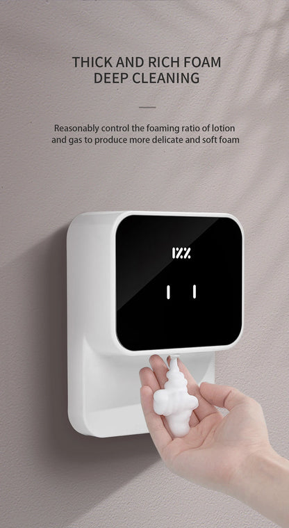 Distributeurs de savon liquide Rechargeable mural 280ML à réglage à trois vitesses Distributeur automatique de mousse Machine de désinfectant pour les mains