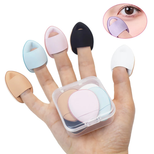 5/10Pcs Mini Finger Puff Foundation Petit Coussin D'Air Poudre Éponge Facial Correcteur BB Crème Applicateur Cosmétique Outils De Maquillage