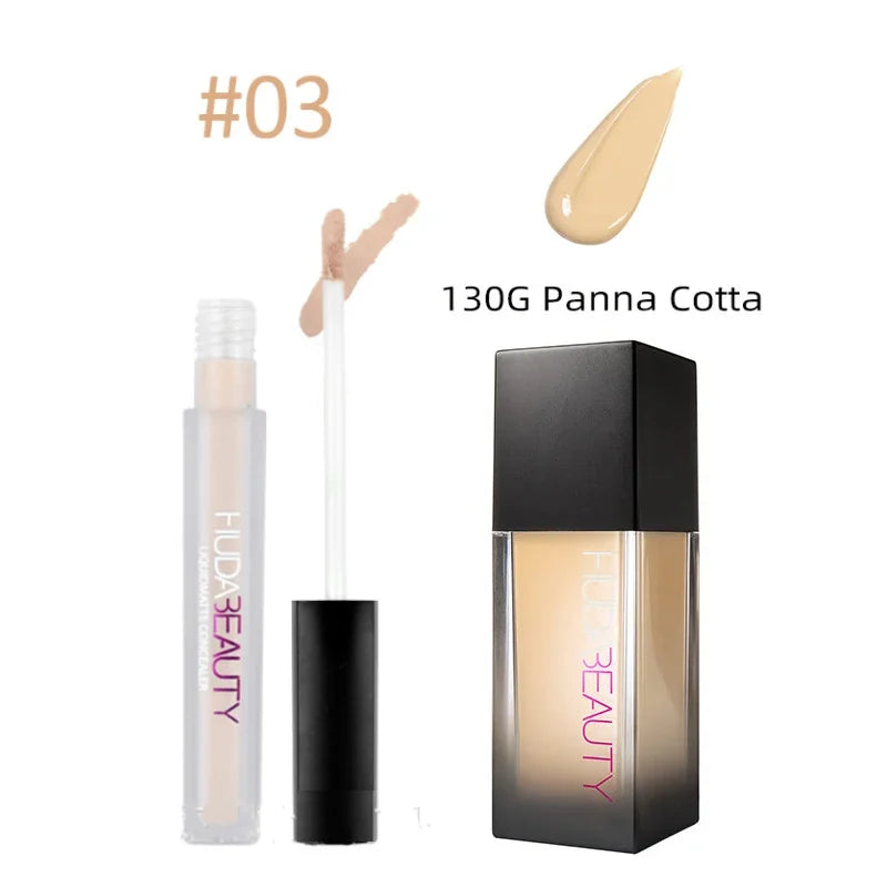 34ml HUDA Fond de teint liquide impeccable Correcteur mat Maquillage facial nourrissant longue durée Pores dissimulés Cosmétiques respirants