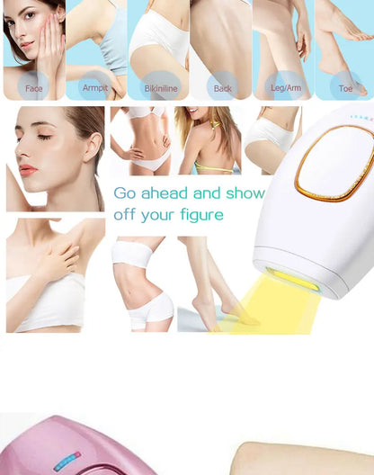 NOUVEAU Body Bikini IPL 500 000 Flash Épilateur Pulses Permanent, Indolore Pour Femmes.
