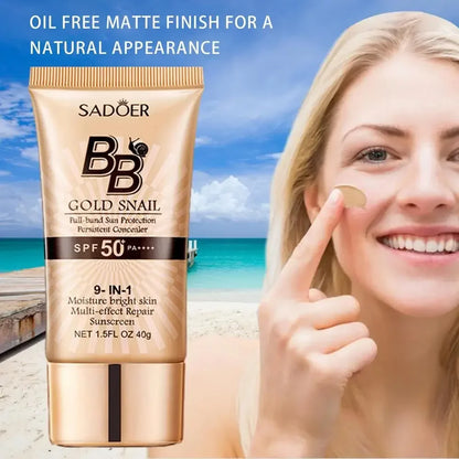 Fond de teint liquide BB crème mat anti-sébum, waterproof, longue tenue.