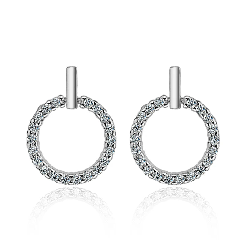 Boucles d'oreilles en argent sterling 925 avec zircons CZ