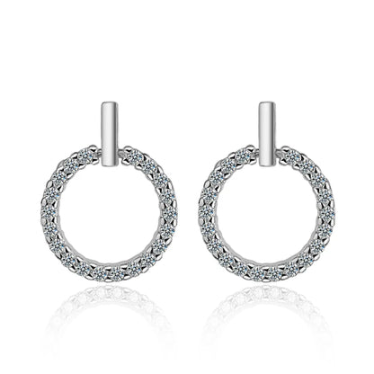 Boucles d'oreilles en argent sterling 925 avec zircons CZ