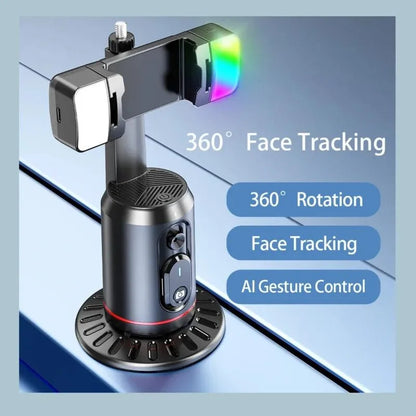 COOL DIER 2025 Nouveau stabilisateur de cardan à rotation 360, trépied Selfie Stick Desktop Face Tracking Gimbal pour Tiktok Smartphone Live