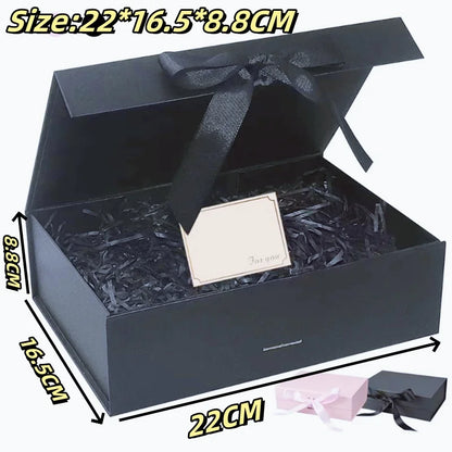 Coffret cadeau magnétique de luxe, coffret cadeau pliable, couvercle rabattable, coffret cadeau de Saint-Valentin