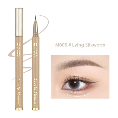 Eyeliner liquide ultra-fin Imperméable Paillettes Matte Black Shiny Eyeliner Lying Silkworm Pen Eye Beauty Party Makeup Tools
