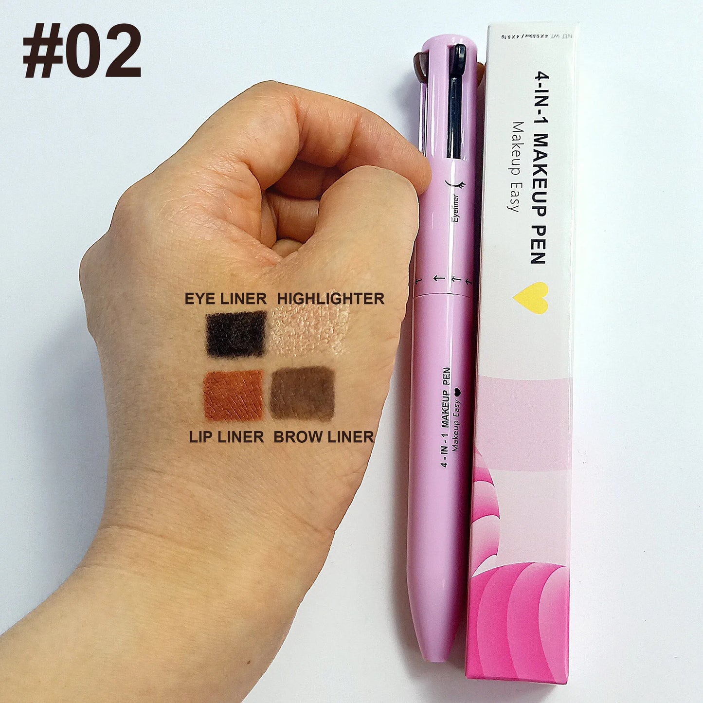 Crayon à sourcils 4 en 1, eye-liner, waterproof, longue tenue.