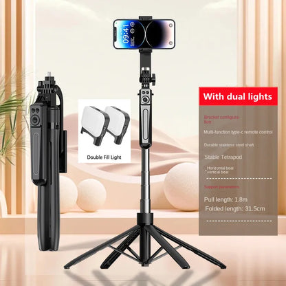 COOL DIER Nouveau trépied pour appareil photo de smartphone, support de trépied avec obturateur Bluetooth, supports de bâton de selfie sans fil avec support de téléphone
