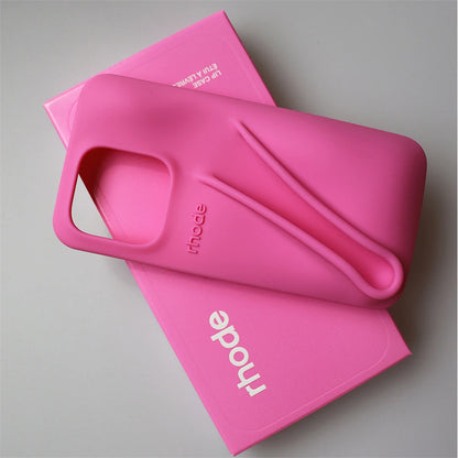 Étui de téléphone Rhode pour iPhone 16, 15, 14 Pro Max Plus, rouge à lèvres en silicone, motif toast expresso