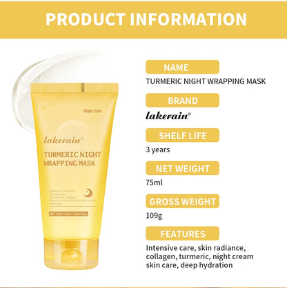 Crème de collagène Masque facial de nuit au collagène hydrolysé.
