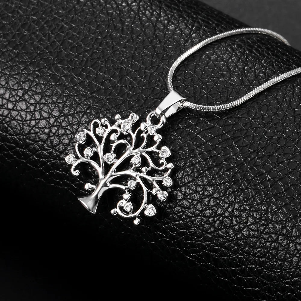 Collier Arbre de Vie Élégant – Pendentif en Strass pour Femme