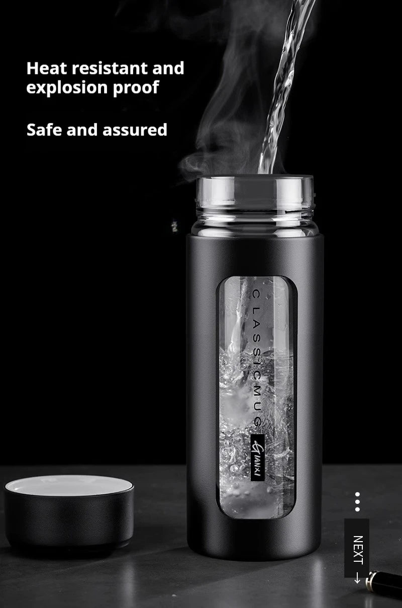 🍵 GIANXI Office – Tasse à Thé 380 ml avec Filtre Séparateur
Tasse Portable Résistante à Haute Température.