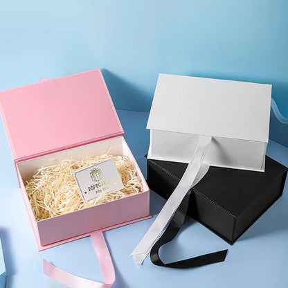 Coffret cadeau magnétique de luxe, coffret cadeau pliable, couvercle rabattable, coffret cadeau de Saint-Valentin