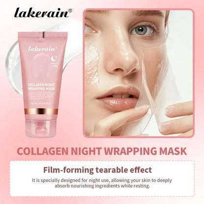 Masque de collagène de nuit Rajeunissement Hydratant Éclaircissant Masque facial coréen pour Rendre la peau éclatante.