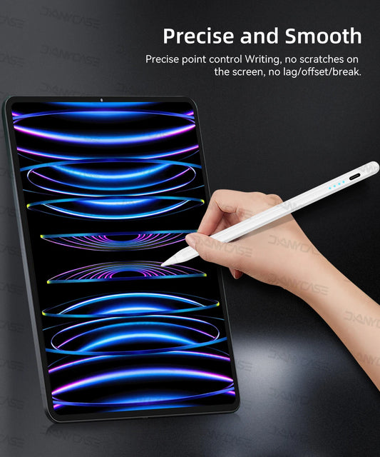 Pour iPad Pencil 10e génération Air 6 M2 Pro M4 Stylus avec inclinaison de la paume, pour iPad Pro 11 12.9 Air 4/5 7/8/9 mini 56 7 Tablette