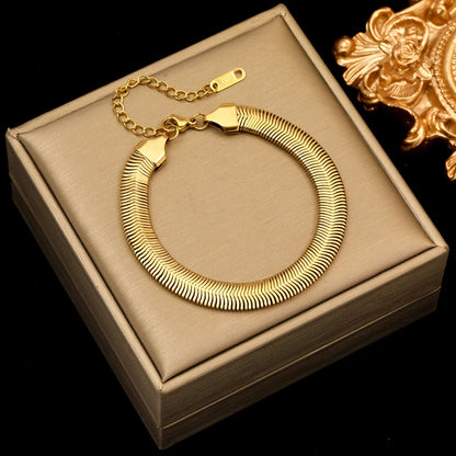 EILIECK Bracelet Torsadé en Acier Inoxydable 316L – Plaqué Or 18K, Étanche & Tendance Femme