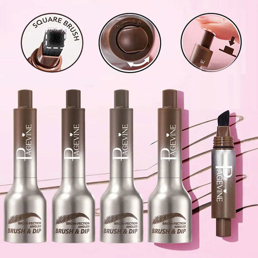 Crème de teinture pour sourcils imperméable longue durée avec pinceau, crayon à sourcils liquide anti-taches pour des sourcils précis et d'aspect naturel